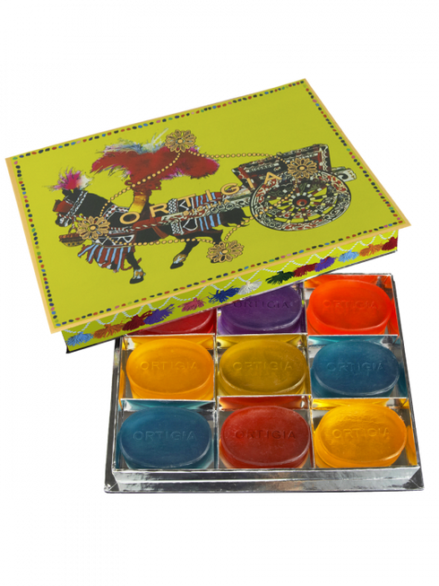 Ortigia Turquoise Assorted Box - 9 Glycerine Soaps